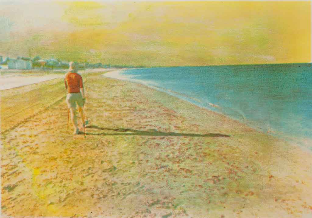 „Am Strand“, 19..., Gummidruck, .. x ...cm