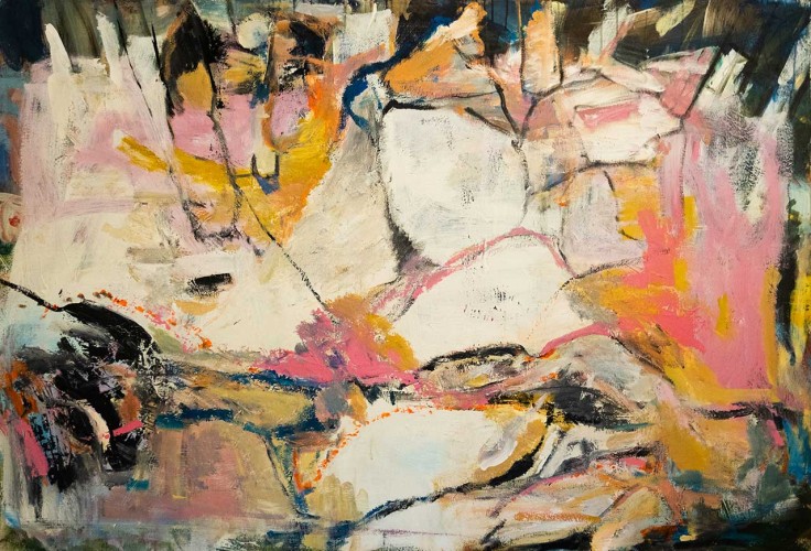 Darf es Pink sein, 2024, Acryl auf Leinwand, 120 x 160 cm