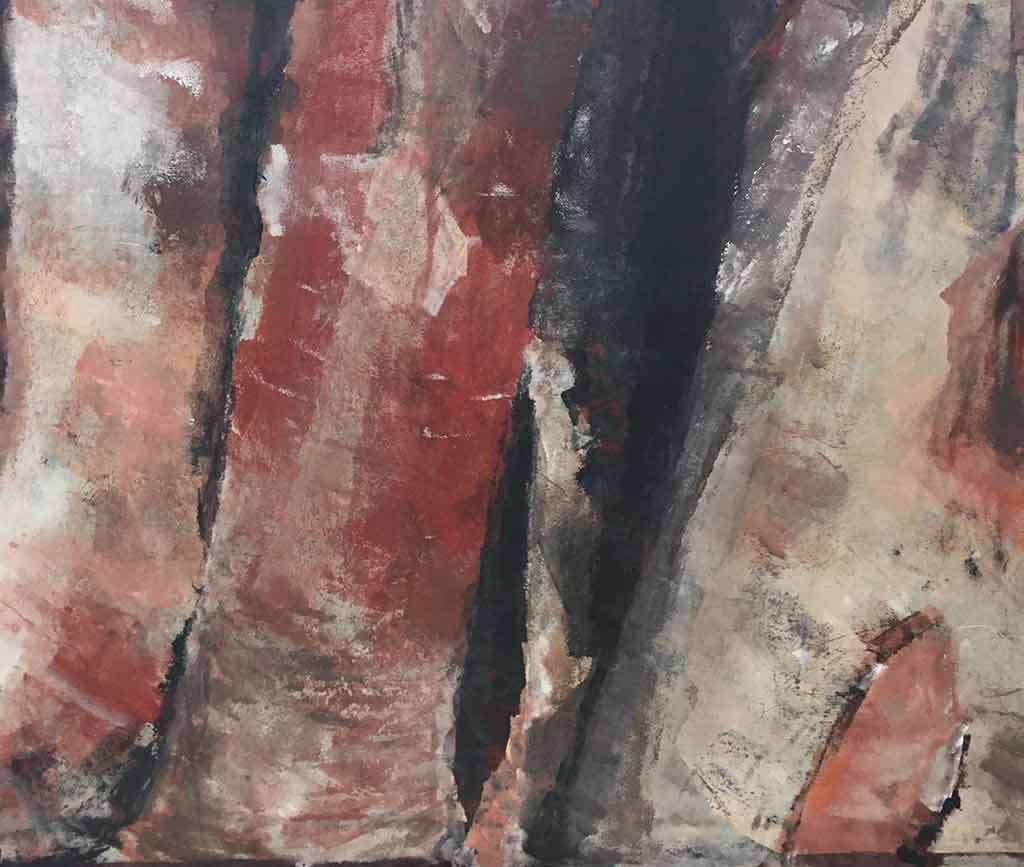 2.	Aus der Serie „Baumbilder“ 2020 Acryl auf Leinwand 30x90