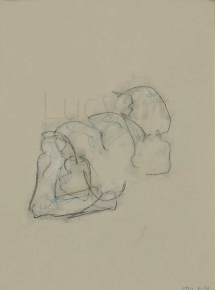 „Formen“, 2021, Graphit auf Papier, 30 x 20 cm