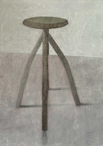 „AW-03/1-2026“, 2026, Acryldispersion, Farbpigmente, Steinmehle, Quarzsand,  70 x 50 cm.