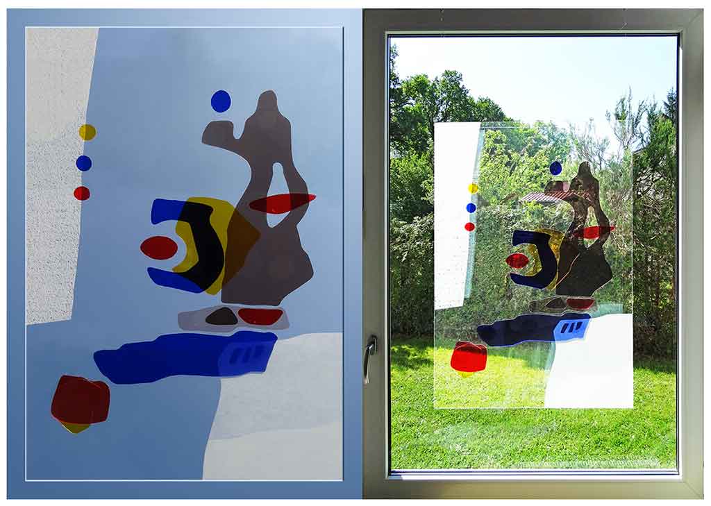 „Aussicht“, Fensterbild aus Acrylglas, 70 x100 cm 